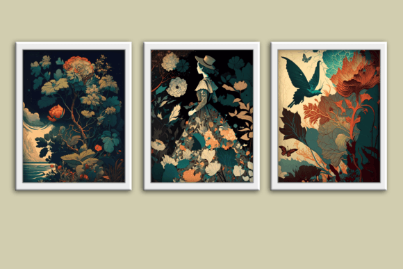 Download Vintage Floral Wallpaper Wall Art Prints - Floral Collection