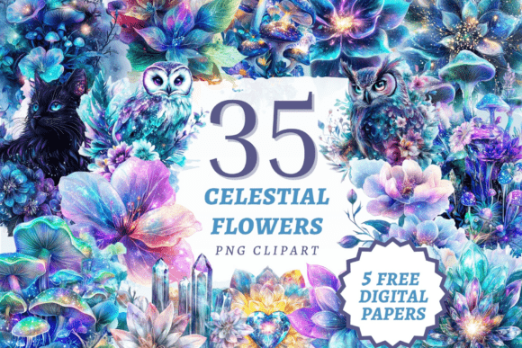 Download Celestial Flowers PNG Bundle - Flowers png Collection