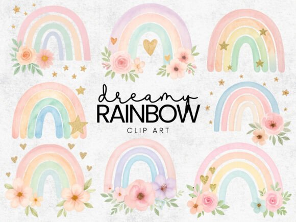 Download Paster Rainbow with Flowers PNG Clipart - Flowers png Collection