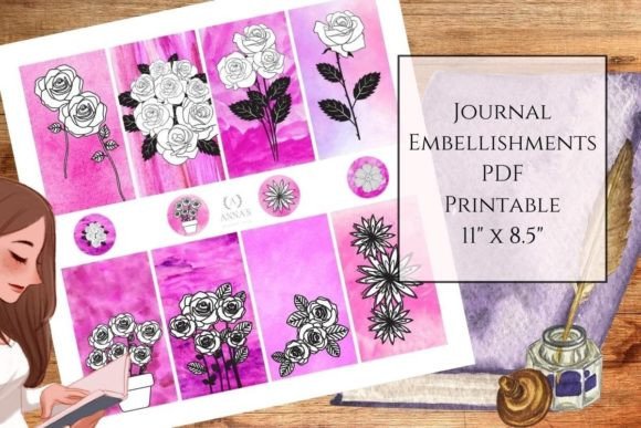 Download Journal / Planner Embellishments Florals - Floral Collection
