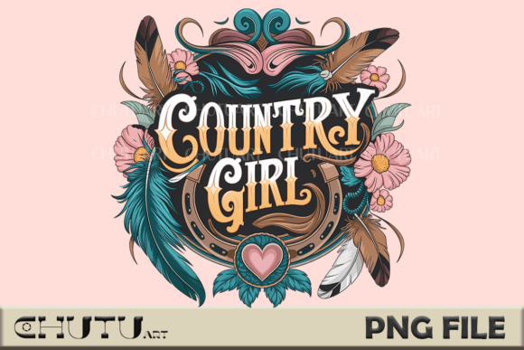 Download Country Girl Floral Typography PNG - Floral Collection